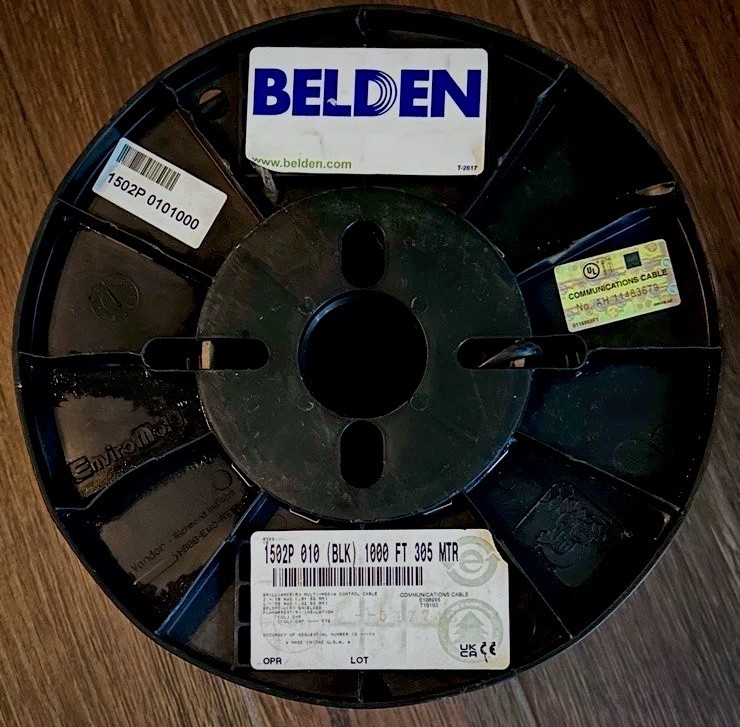 BELDEN LAST ONE-BRAND NEW WIRE/CABLE—1502P-010-1000’ FEET REEL—TOUCH PANEL CABLE