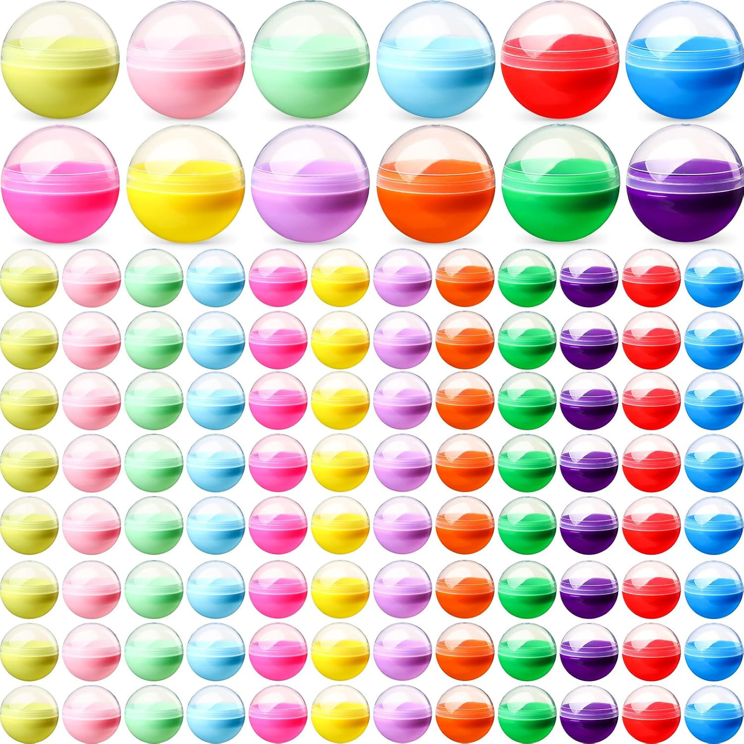 120 Pcs 2 Inch Vending Machine Capsules Empty, Classic Color