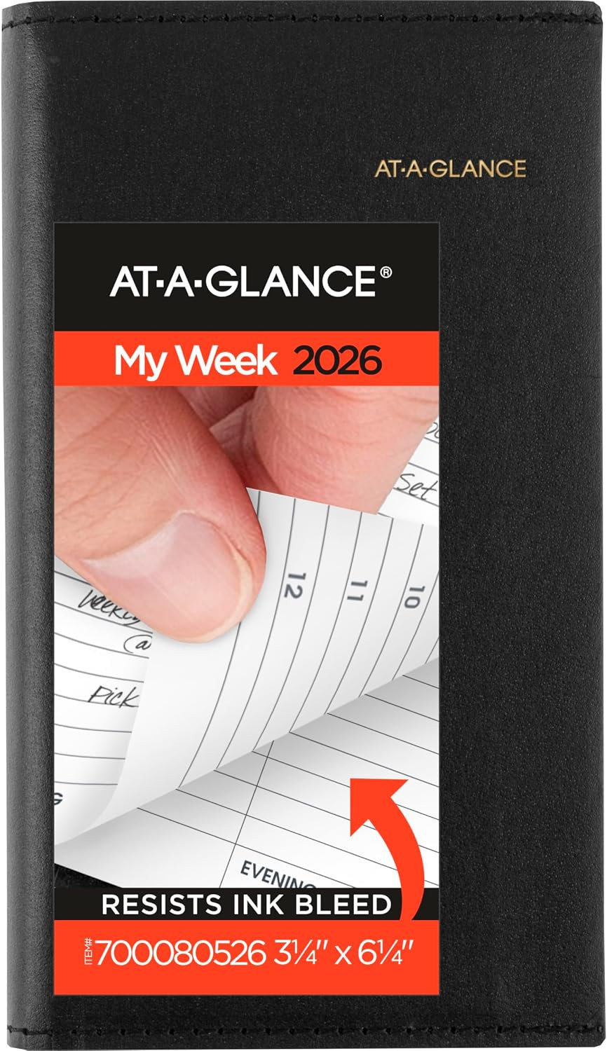 2026 Appointment Book Planner, Weekly, Refillable, 3-1/4\