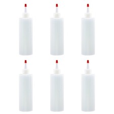 8oz Plastic Squeeze Bottles HDPE w/Yorker Tips (6-Pack) Empty Refillable Bottle picture