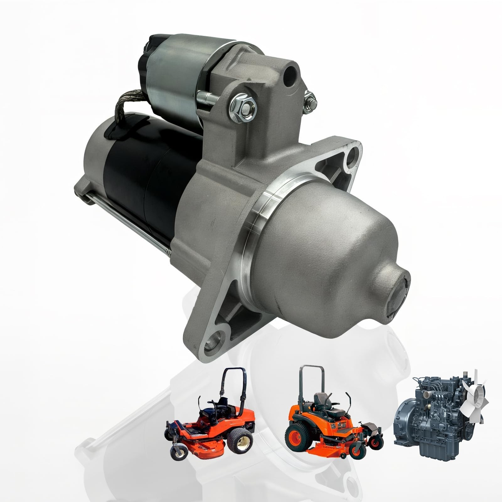 Starter Motor for Kubota Zero Turn Mower - 12V 1.1KW Replacement Compatible w...