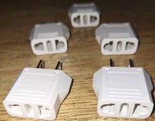 European to Us Plug Adapter Converter European to American Outlet Plug. 5 pack. picture