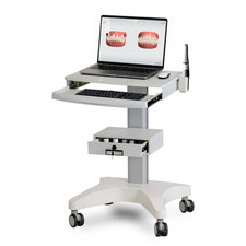 Medical Laptop Cart w/ Drawer & Oral Scanner Holder, Mobile Dental Scanner Cart picture