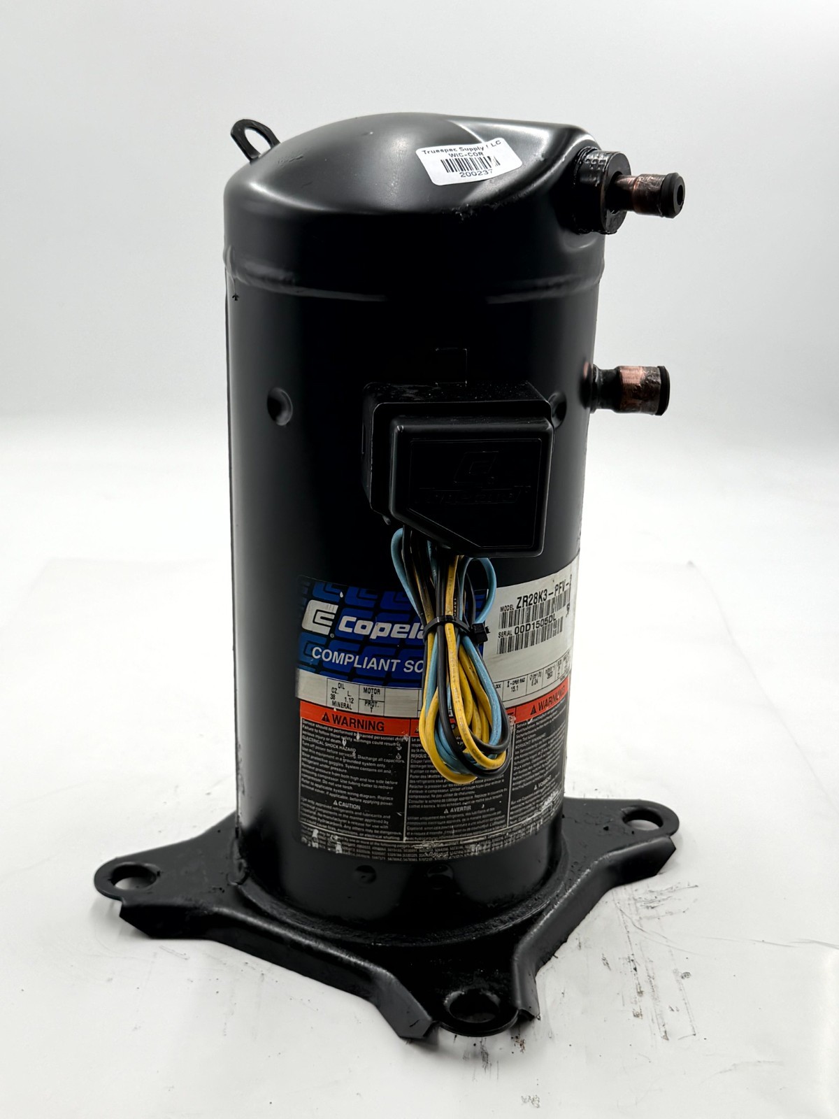 Copeland ZR28K3-PFV-230 Scroll Compressor 2.5-Ton 208-230V 1PH 28400 BTU R-22