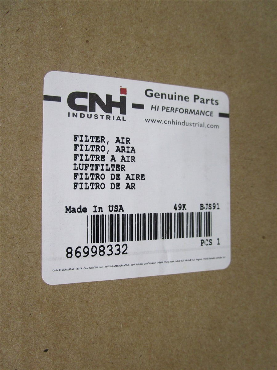 CNH GENUINE 86998332 Secondary Air Filter 2344 2366 2377 238 CNH GENUINE 86998332 Secondary Air Filter 2344 2366 2377 238