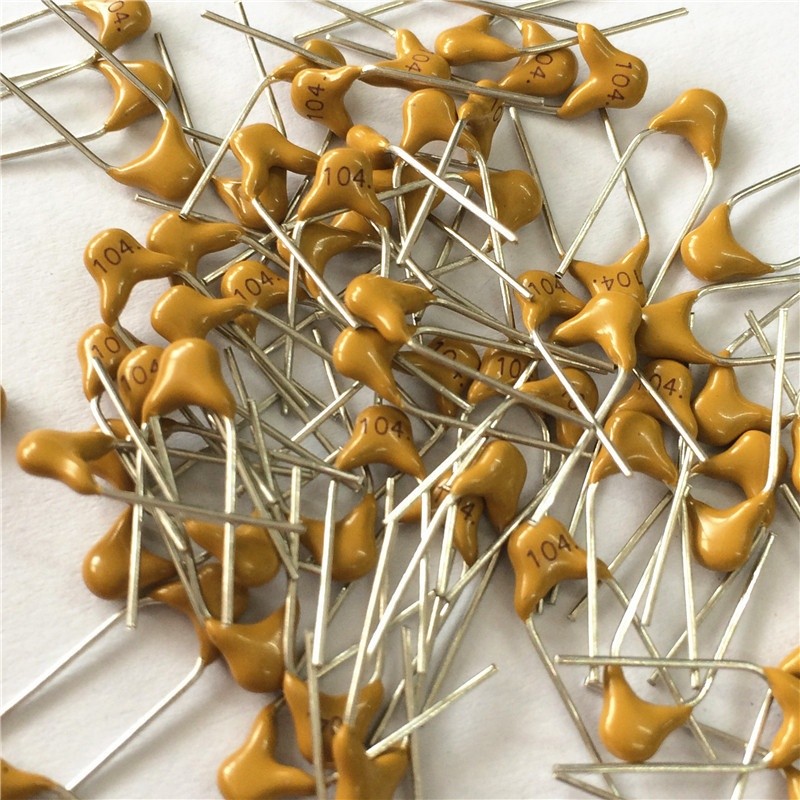 100pcs multlayer ceramic capacitor 100000PF 100NF 0.1uF 50V 104 pitch=5.08mm #ff