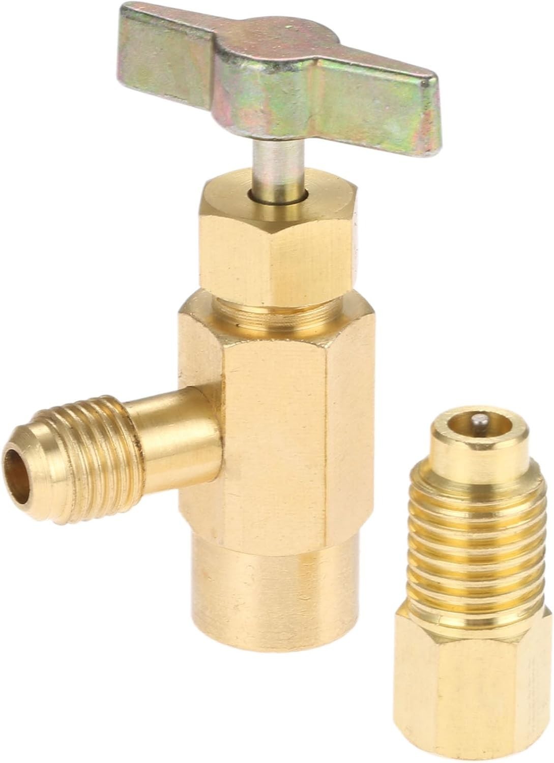 R1234YF SelfSealing Can Tap with R134A Tank Adapter, 1/2’’ to 1/4’’ SAE Refri...