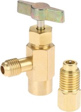 R1234YF SelfSealing Can Tap with R134A Tank Adapter, 1/2’’ to 1/4’’ SAE Refri... picture