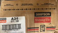 QTY 100 Simpson Strong-Tie A34 Framing Angle Box picture