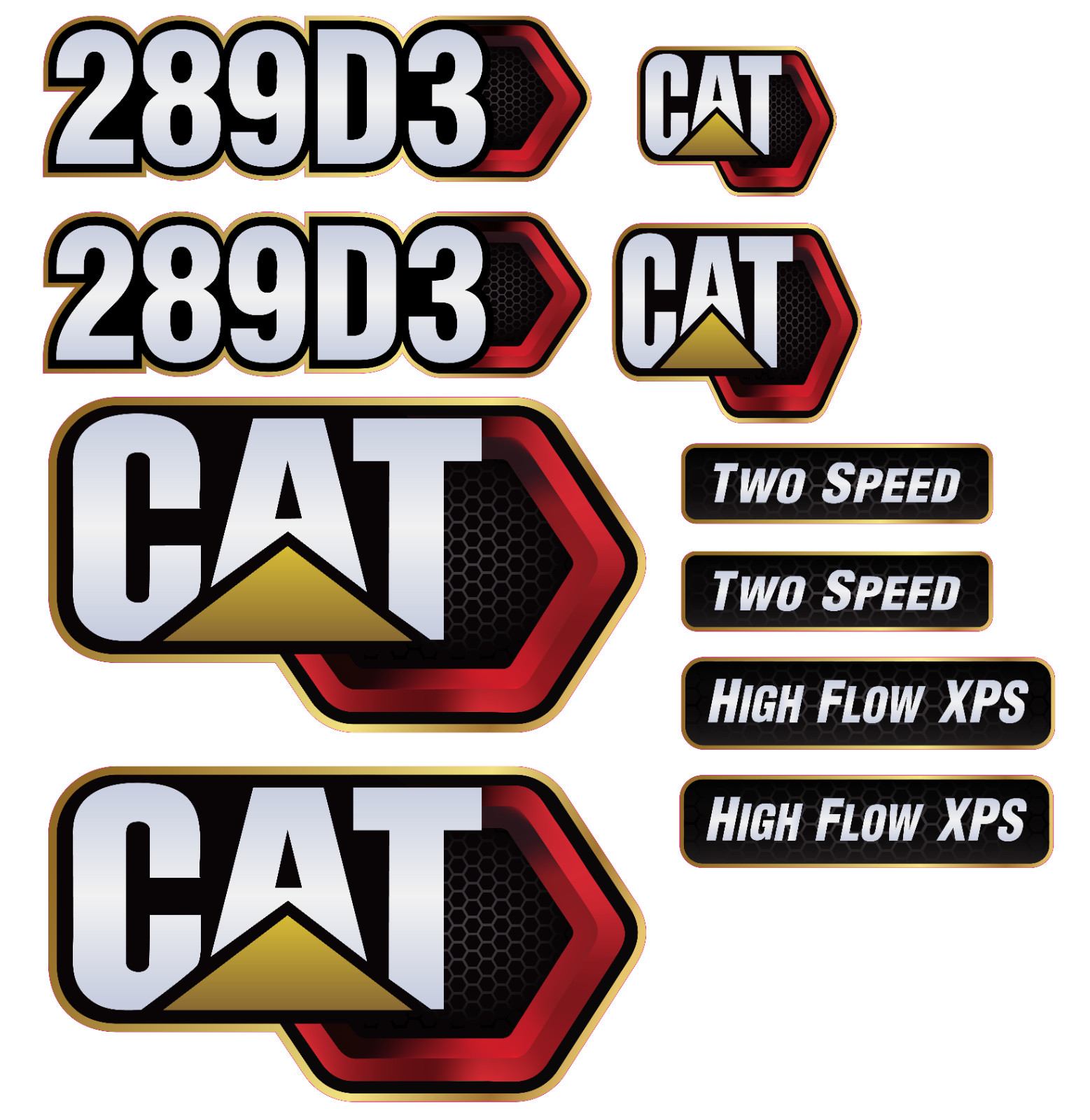 For CAT 289D3 Skid Steer | Replacement Decal Set 