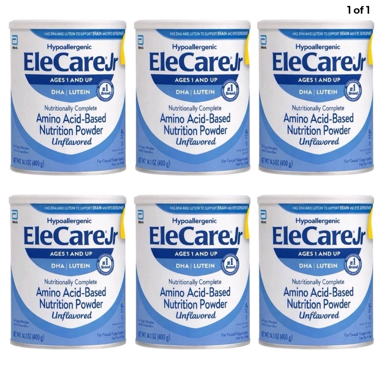 6 x EleCare Jr Unflavored Junior 