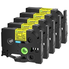 5PK 12mm Compatible Brother TZ-631 Black on Yellow Tape For PT-H103w Lable Maker picture