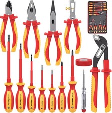 Ergonomic and Insulated 14PC Electrician Tool Set for Home & Industrial Use picture