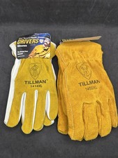 Tillman 1414XL & 1450XL Leather Work Gloves 2 Pair Lot New NOS Driver Winter picture
