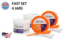 4 JARS ELEMENT PUTTY FAST Set VPS PVS Dental Impression Base & Catalyst NO BOX picture
