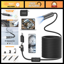 5MP Auto-Focus Endoscope Camera, 16.5ft Waterproof Borescope with LED Lights for picture