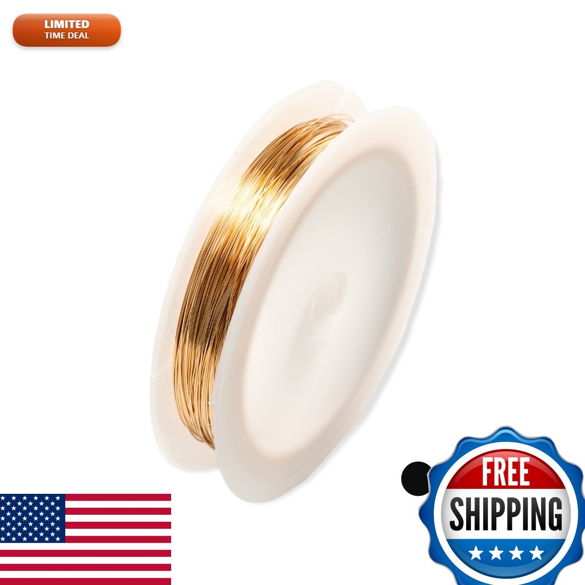14/20 Yellow Gold Filled Wire 28 Gauge Round Dead Soft 50FT CRAFT WIRE