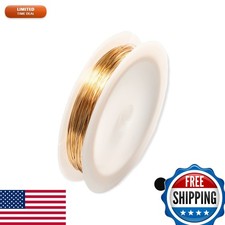 14/20 Yellow Gold Filled Wire 28 Gauge Round Dead Soft 50FT CRAFT WIRE picture