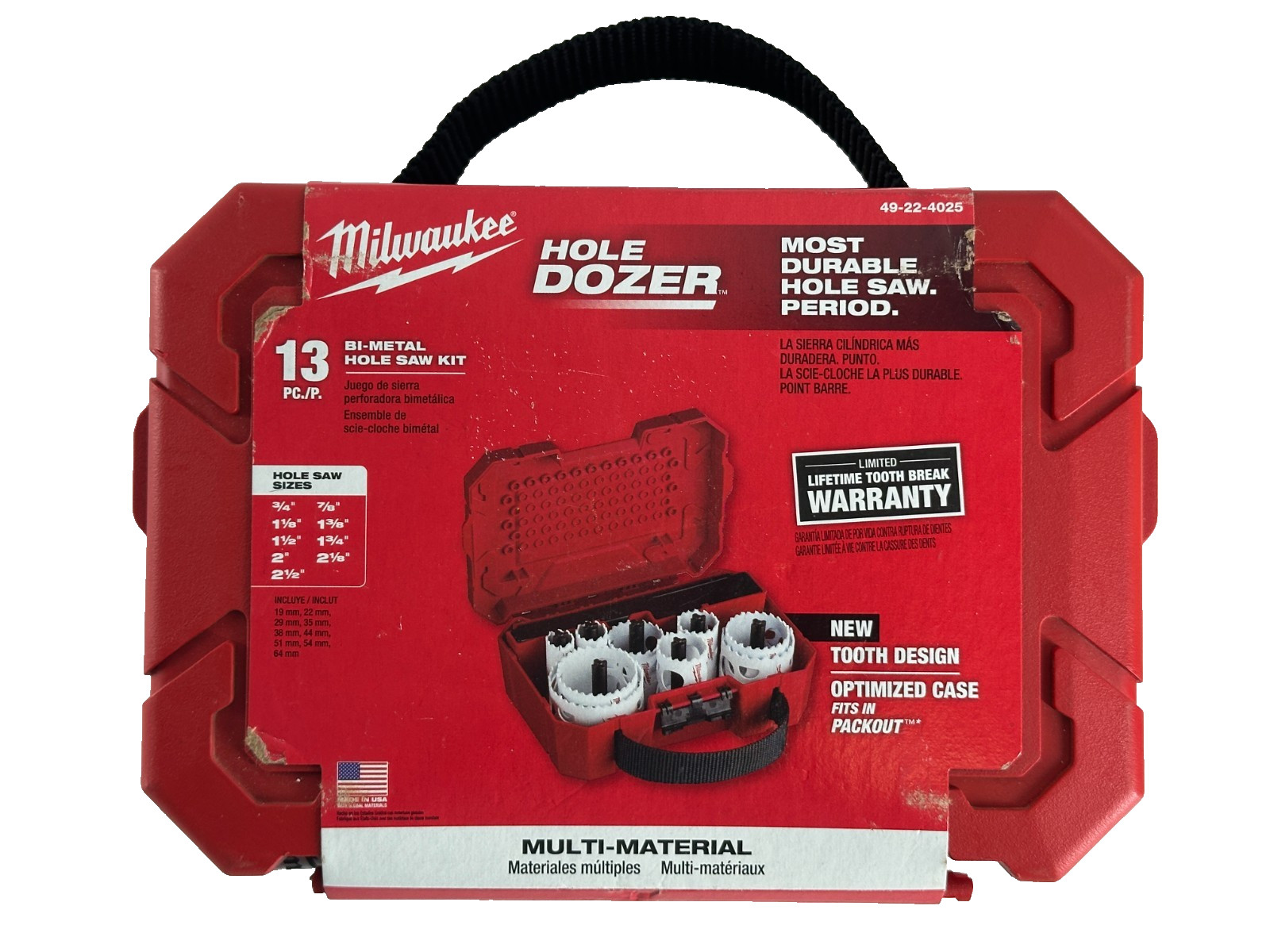 Milwaukee Hole Dozer 13 Pieces Bi-Metal Hole Saw Kit 49-22-4025 Milwaukee Hole Dozer 13 Pieces Bi-Metal Hole Saw Kit 49-22-4025