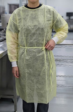 Isolation Gown PPE Category III 3 Disposable Cuff Yellow XL 100 PCS CASE picture