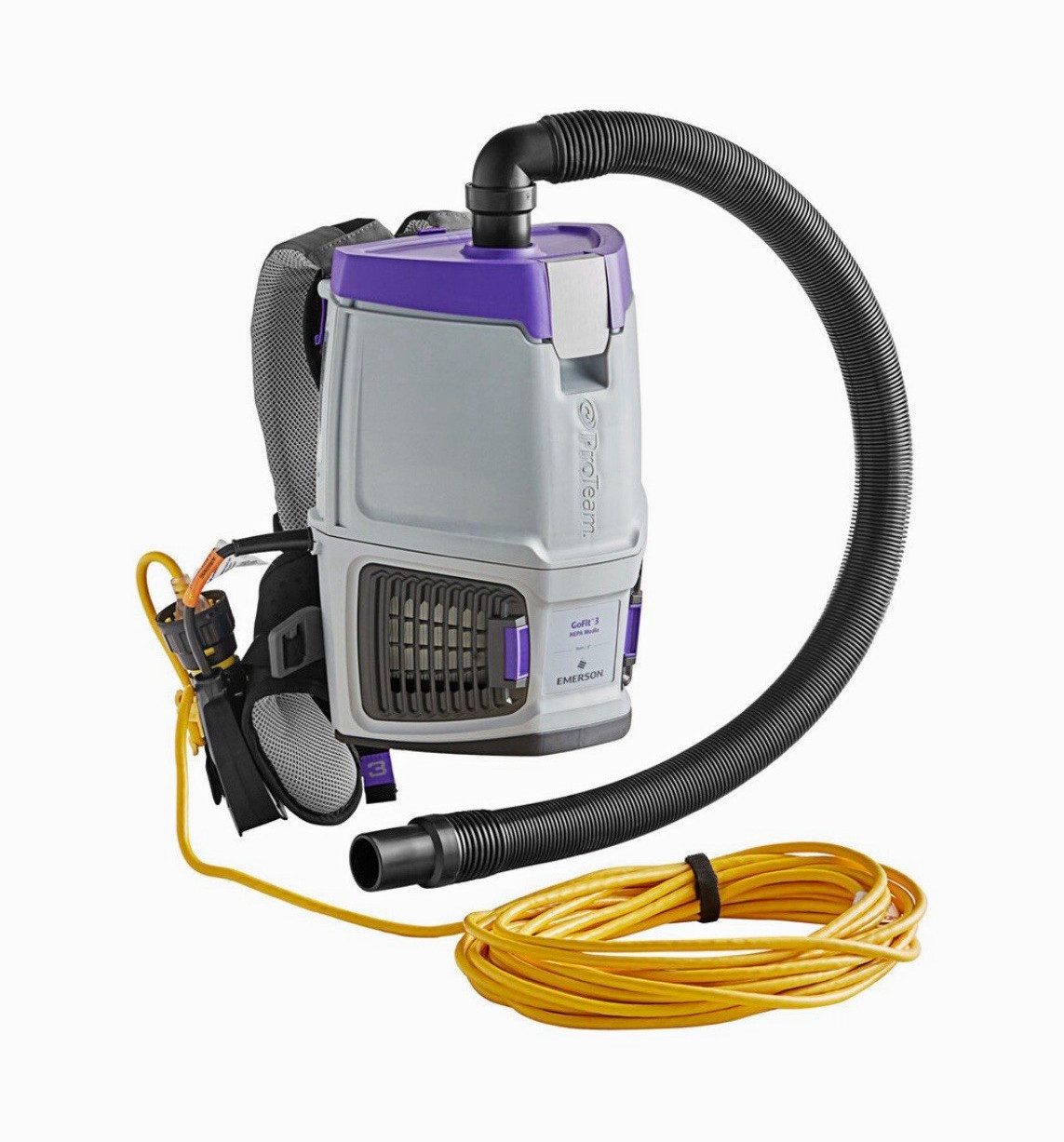 ProTeam GoFit 3 Corded Bagged Backpack Vacuum w/ Tools Sternum Clip