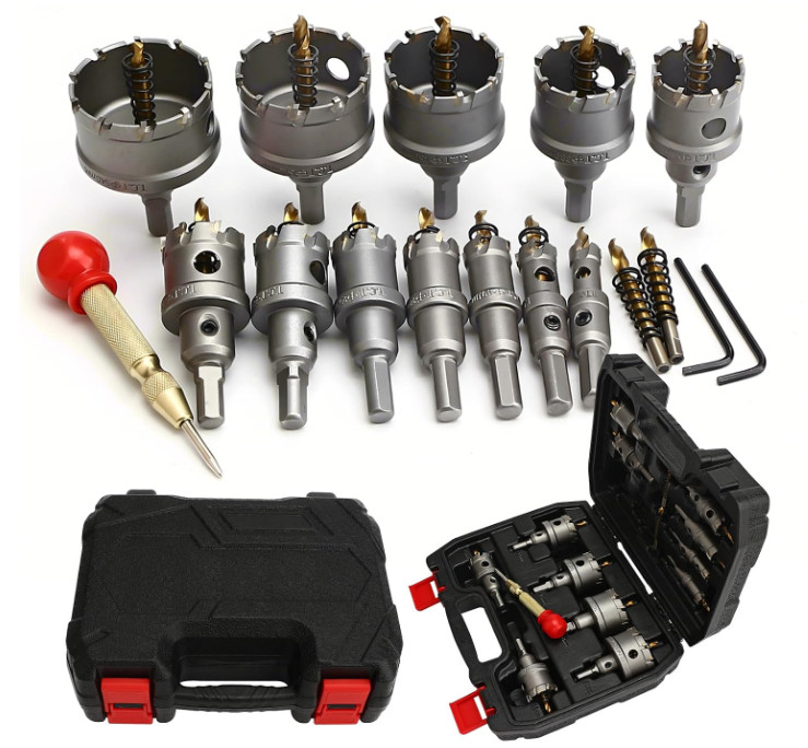 Kit de 13 Piezas de Sierras de Corona con Dientes de Carburo de Alta Resistencia