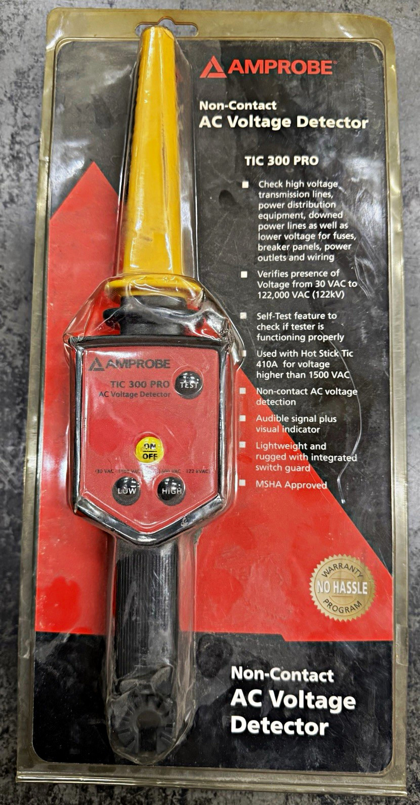 Amprobe TIC 300 PRO Non-Contact AC Voltage Detector 30-122kVAC Self-Test