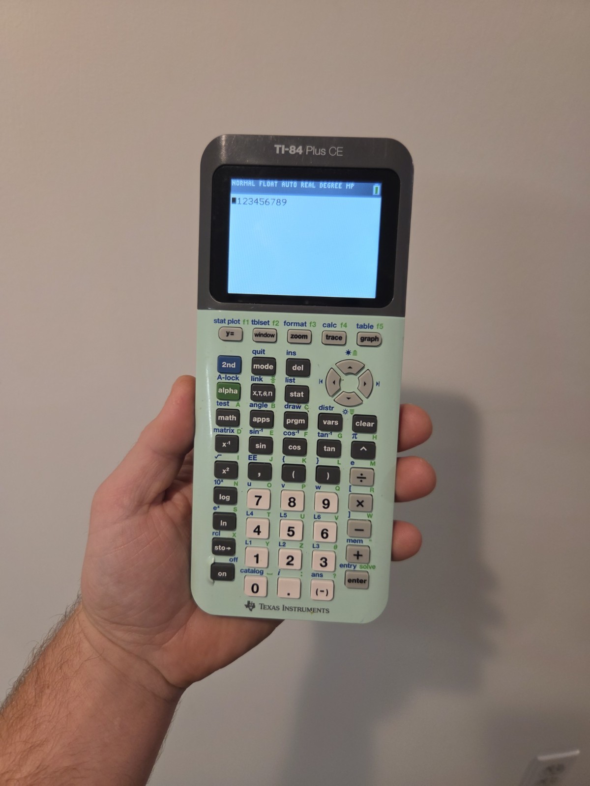 Texas Instruments TI-84 Plus CE Graphing Calculator Mint Green Tested