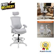 Ergonomic High Back Drafting Chair with Adjustable Headrest and Lumbar Support picture