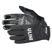 ULINE Gription Flex Latex Gloves size Medium (Black) safety, wrist support. picture