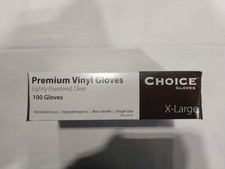 Choice Gloves GVPXL100-10B Premium - 100 Count X-Large Clear - New picture