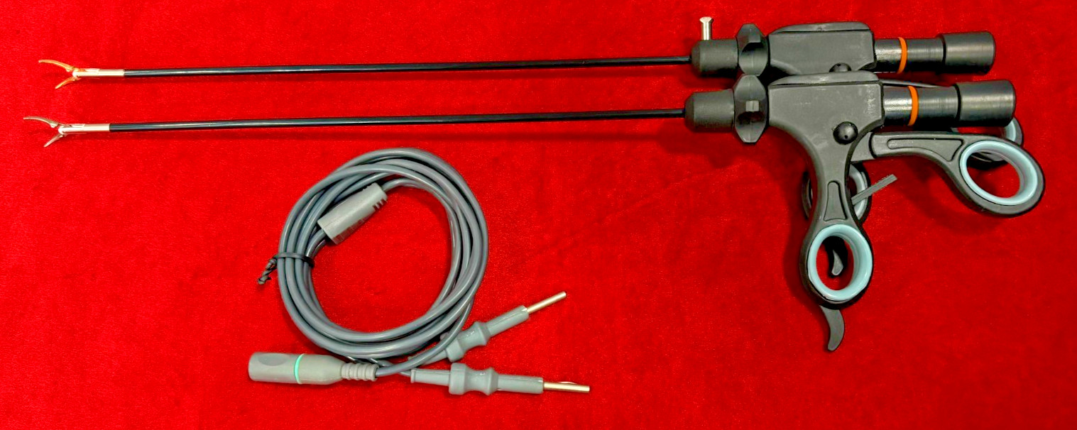 2pc Laparoscopic Bipolar Maryland Dissector 5mmx330mm with Cable Reusable