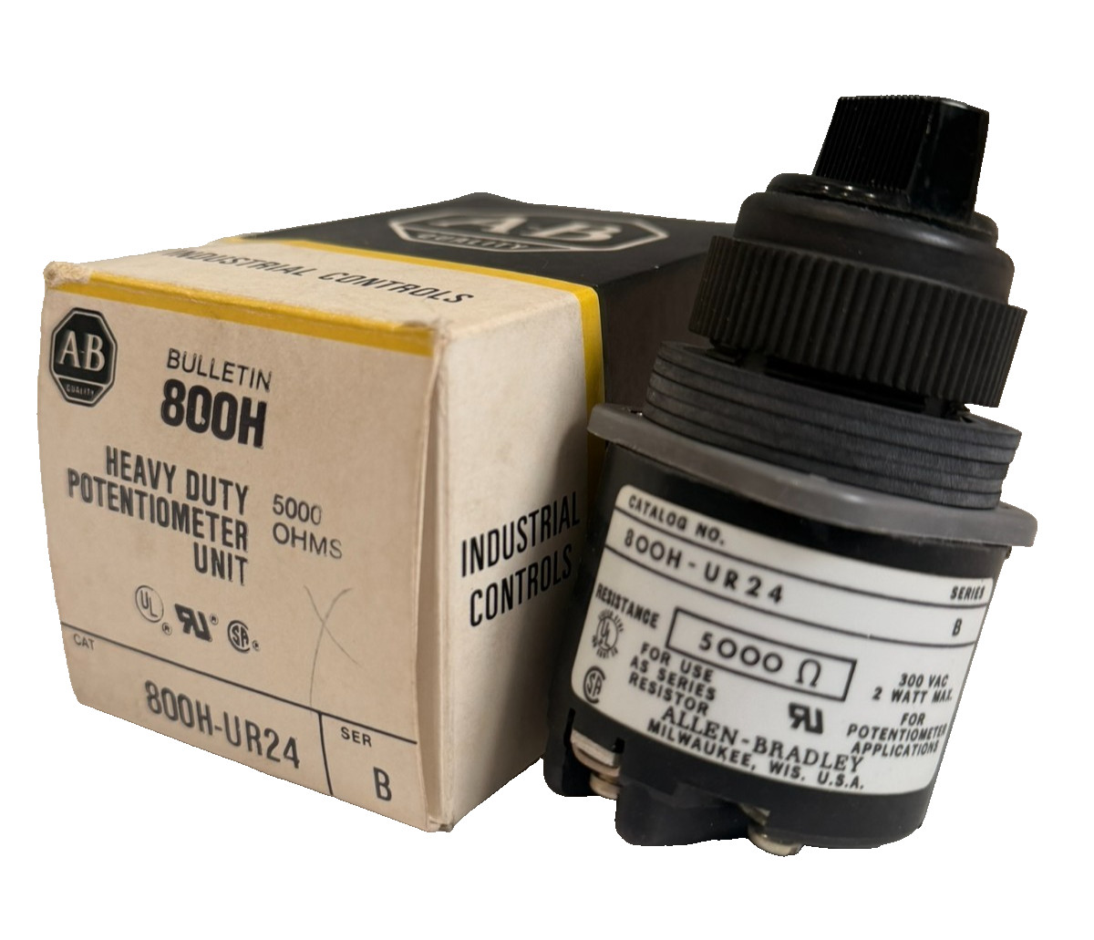 ALLEN BRADLEY 800H-UR24 POTENTIOMETER SERIES B 800HUR24 NEW, SURPLUS