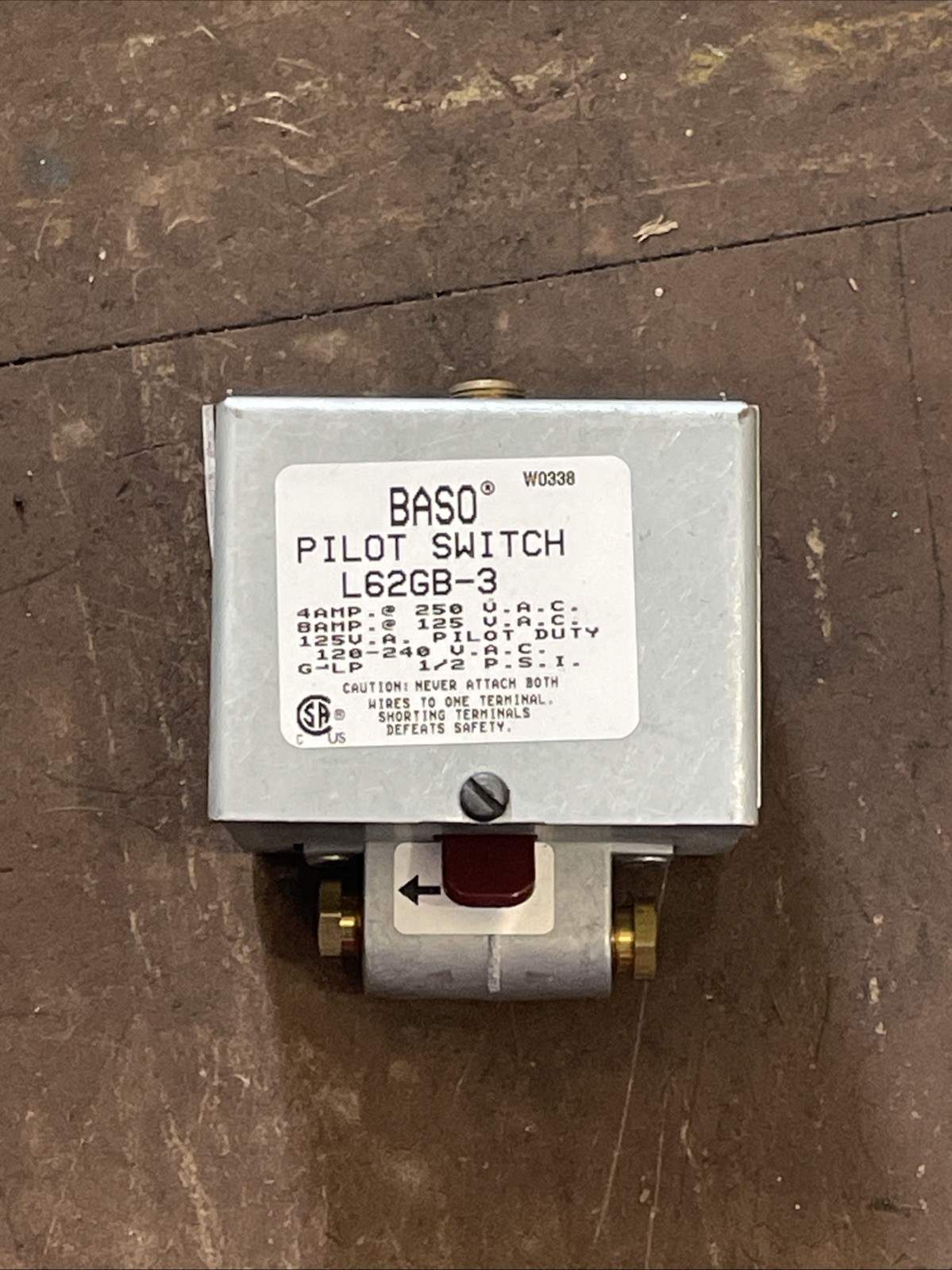 Baso Pilot Switch L62GB L62GB-1 L62GB-3 4 AMP 250V AC Metal HVAC Control Type Baso Pilot Switch L62GB L62GB-1 L62GB-3 4 AMP 250V AC Metal HVAC Control Type