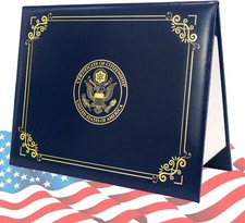 US Citizenship Certificate Holder 2025 Naturalization Padded Leatherette Cove... picture