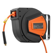 Retractable Air Hose Reel, 1/4 Inch x 50 FT Hybrid Air Hose Max 300PSI, Enclosed picture