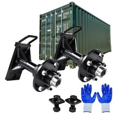 2 Pack Shipping Container Wheels 5.5-Lug Wheels Kit, Shipping Container Accessor picture