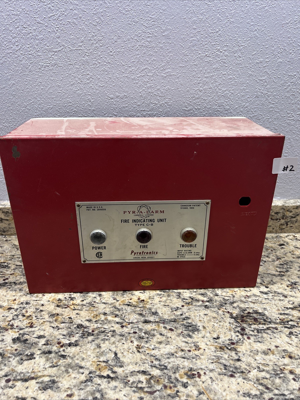 Vintage RARE Pyrotronics Pyr-A-Larm C-B Fire Alarm Control Panel #2 Vintage RARE Pyrotronics Pyr-A-Larm C-B Fire Alarm Control Panel #2
