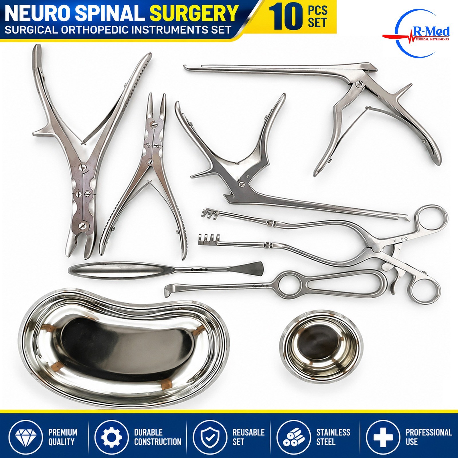 Neuro Spinal Surgery 10 Pcs Set Surgical Orthopedic Instruments Neuro Spinal Surgery 10 Pcs Set Surgical Orthopedic Instruments