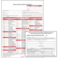 J. J. Keller 50-Pack, Annual Vehicle Inspection Report Form & Adhesive Vinyl ... picture