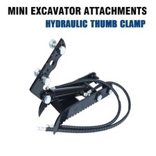 2026 NEW Mini Excavators Small Digger Attachment Kit Hydraulic Thumb Clip Clamp picture