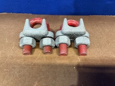 NOS Genuine Crosby 7/8”  Wire Rope Cable Clamp (Set of 2) picture