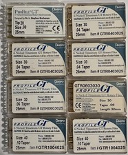 8 Packs New Profile GT NiTi rotary files size 30 .06 & 40 25mm picture