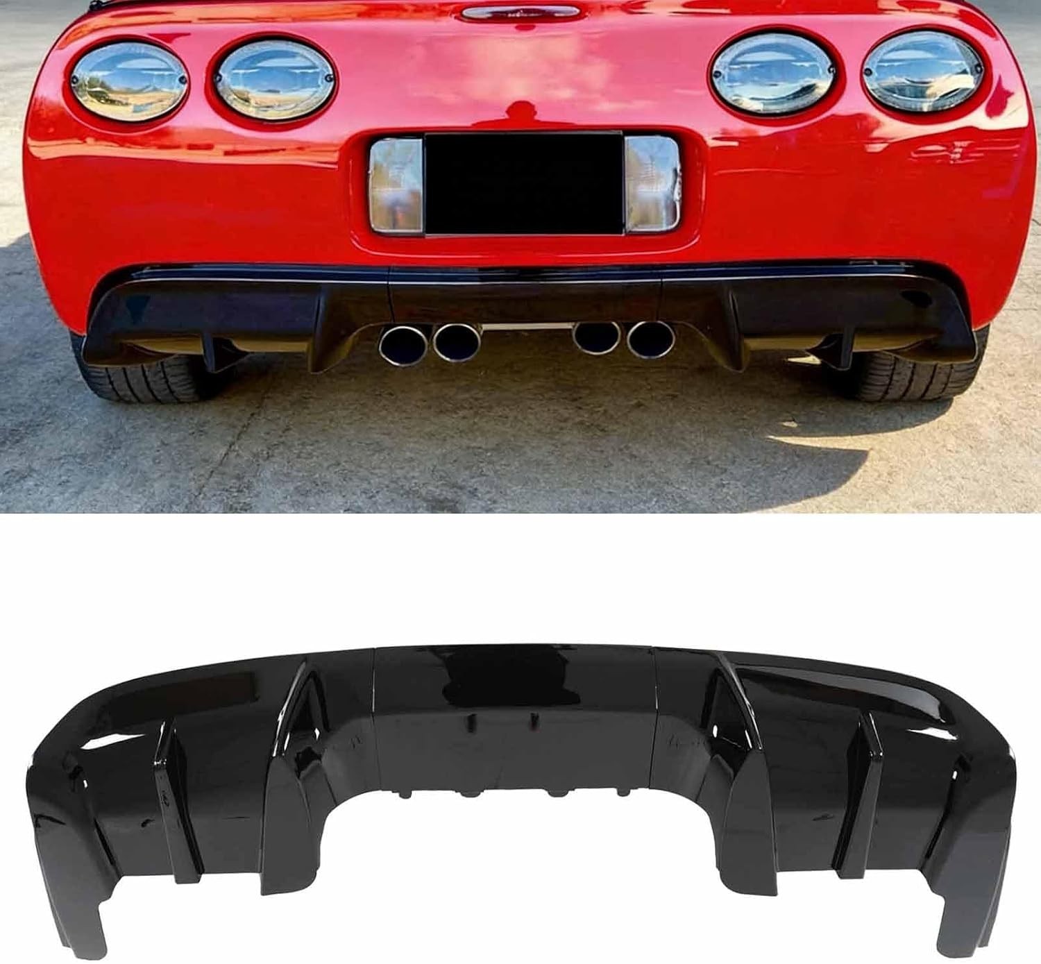 Rear Diffuser for Chevy Corvette C5 Z06/Base 1997-2004 Matte Black USA Rear Diffuser for Chevy Corvette C5 Z06/Base 1997-2004 Matte Black USA