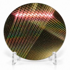 8 Inch Patterned Silicon Wafer IC Semiconductor STEM Teaching Display Sample picture