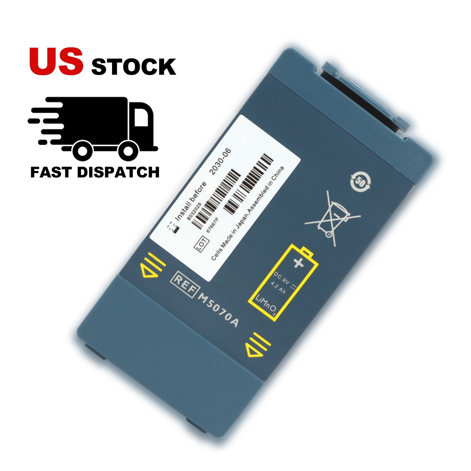 M5070A Battery for Philips HeartStart Home OnSite AED FRx HS1 M5066A 2031-08