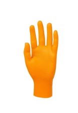 SureCare® MEDIUM 8 Mil Diamond Texture Orange Nitrile Sure-Tac Disposable Glove picture