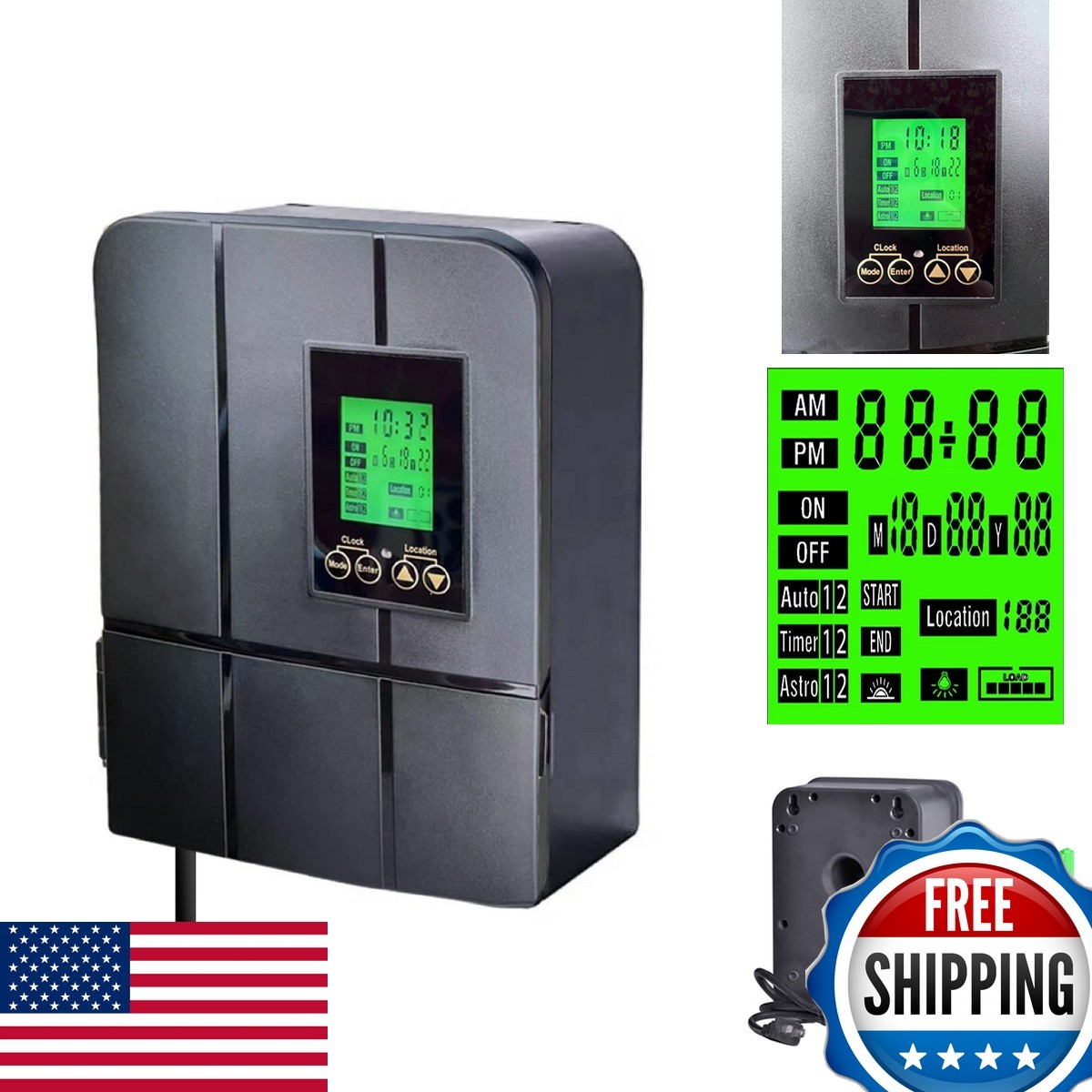 Wohenhao 300W Voltage Landscape Lighting Transformer Dusk to Dawn Sensor Timer