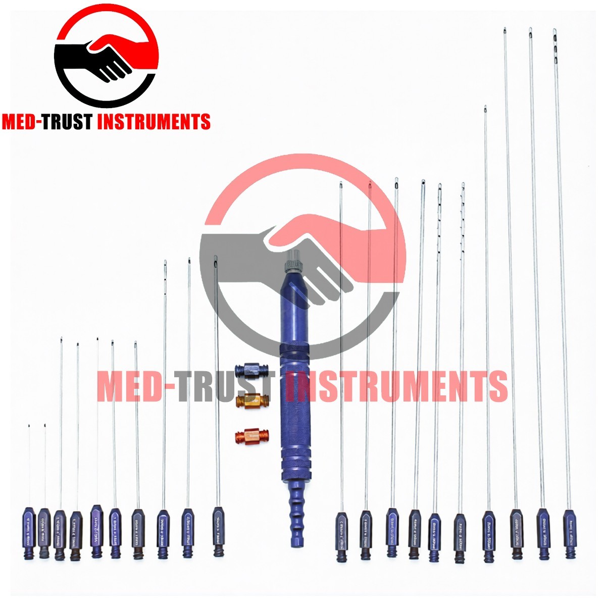 Liposuction Cannulas Set of 24 Pcs With Luer Lock Handle Full Plastic Surgery