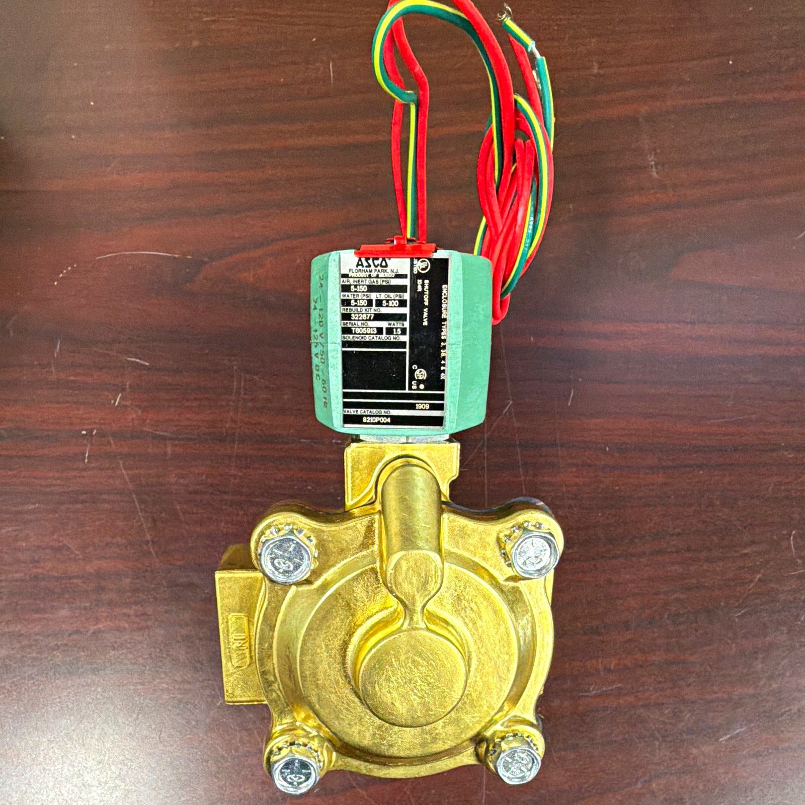 ASCO RedHat 8210P004 Electric 2-Way/2-Position Solenoid Valve, 1” Pipe Size